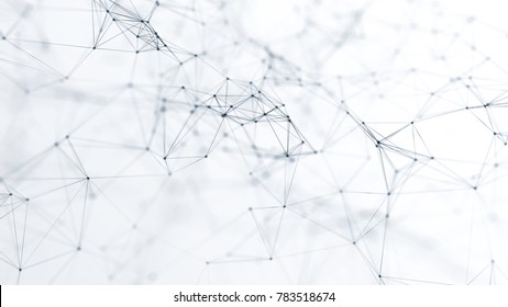 3d Illustration Abstract Future Network On White Background