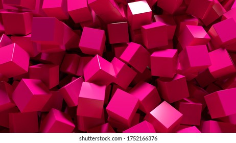 3D Illustration Of An Abstract Magenta Background.