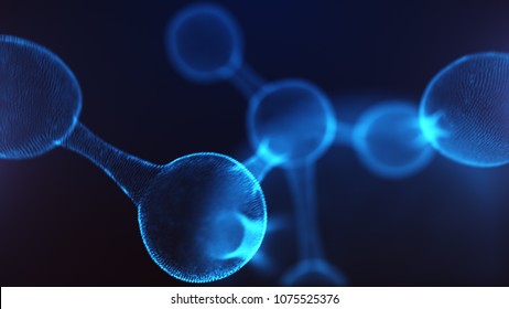 3D illustration of abstract molecule. Concept of science or medicine. - Powered by Shutterstock