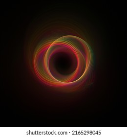 3d Illustration Abstract Red Green Circle Spirograph Background