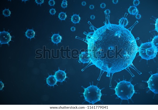 3d illustration abstract\
viral infection causing chronic disease. Hepatitis viruses,\
influenza virus H1N1, Flu, cell infect organism, aids. Virus\
abstract background.