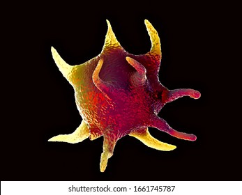 3d illustration - Activated platelets