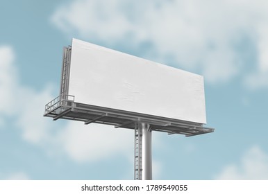 3D Illustration. Advertising billboard Mockup.