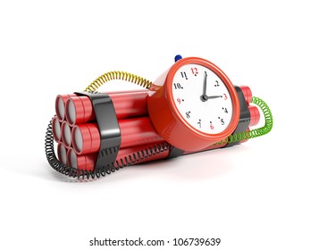 3d Illustration Alarm Clock Dynamite Stock Illustration 106739639 ...