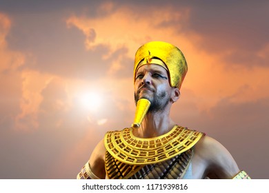 3D Illustration Of A Ancient Egyptian Pharaoh