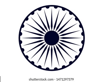 3d Illustration Of Ashok Chakra