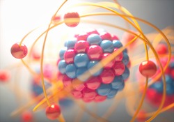 Ilustração 3D De Um átomo, Que é A Menor Unidade Constituinte De Matéria Comum Que Tem As Propriedades De Um Elemento Químico.
