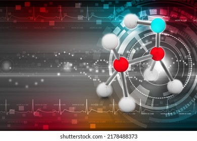 3d Illustration Of Atomic Connections