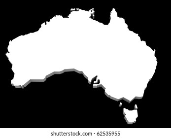 3d Illustration Australian Map Stock Illustration 62535955 | Shutterstock