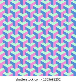 3D illustration - The background of geometrical pattern. 
Normal mapping texture.
And complete seamless pattern.