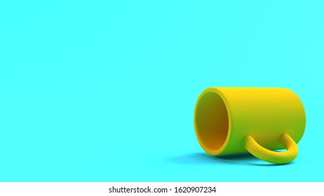 3d illustration background render coffee cup mug mockup paper lid plastic latte cafe drink colorful design object breakfast background blank presentation hot beverage aroma empty style modern funky 