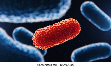 3d illustration of bacteria. Medical background.