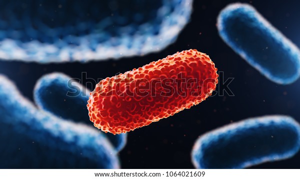 3d Illustration Bacteria Medical Background Stock Illustration 1064021609