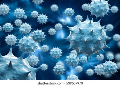 3D Illustration, Bacteria, Virus, Cell 