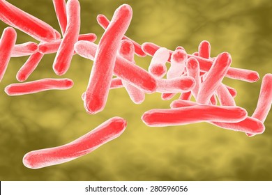 3D Illustration Of Bacterium Mycobacterium Tuberculosis