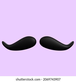 3d Illustration Of Barber Shop Icon Stuff Moustache