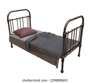 3d Illustration..Old Bed