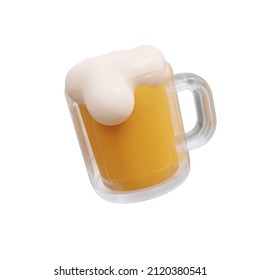 3d illustration of beer icon isolated on white background.suitable for ui ux design - Powered by Shutterstock