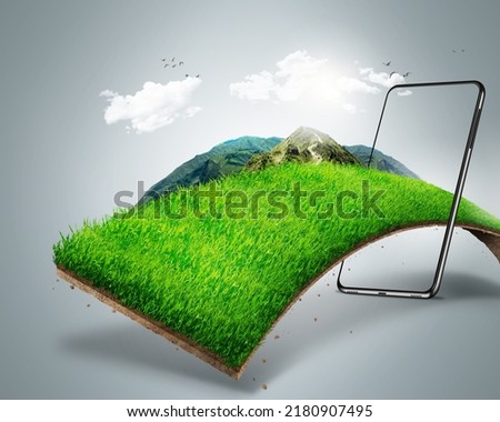 Image, Stock Photo Highway to ecomarket Green