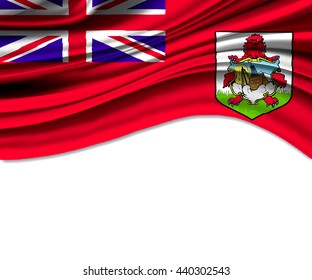 3D illustration - Bermuda fabric waving of flag.