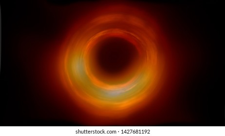 3d Illustration Of A Black Hole Based On The First Black Hole Image By Event Horizon Telescope.