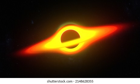 3d Illustration Black Hole Disk Glowing Stock Illustration 2148628355 ...