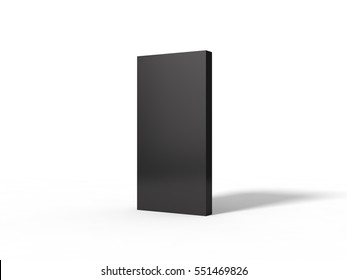 3d Illustration Of Black Monolith.