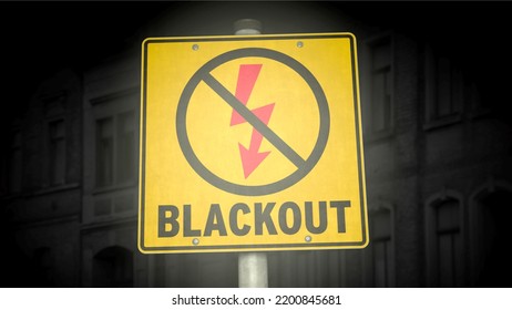 3D Illustration, Blackout - The Power Grid Overloaded