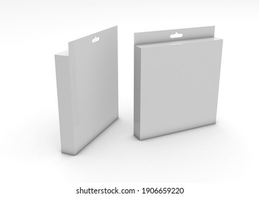 3D Illustration Of A Blank Mockup Of LED Panel Packaging And Lighting