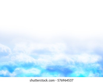 3d illustration of blank over clouds background with blank