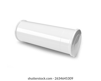 3D Illustration of Blank White Tumbler Mockup Scene on Isolated Background | Clean Minimal Drinkware Packaging Template