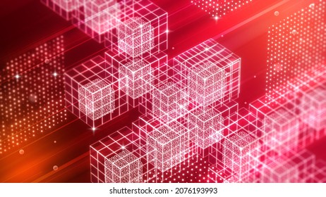 3d Illustration Block Chain Crypto Nft 3d Render Background