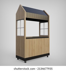 3d Illustration Booth And Food Stall 