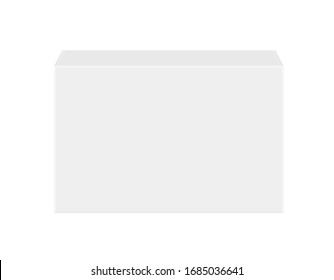 3D Illustration Box Front Packaging Isolated On White Background