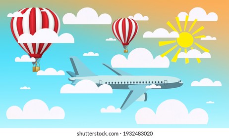 空 飛行機 イラスト の画像 写真素材 ベクター画像 Shutterstock