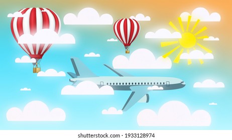 空 飛行機 イラスト の画像 写真素材 ベクター画像 Shutterstock