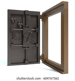 3d Illustration Of A Bunker Door