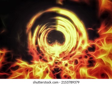 3D Illustration Of A Burning Fire Whirl