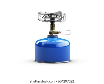 3d Illustration Of Camping Stove. Isolated White