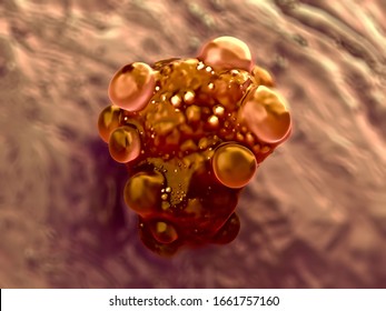 3d Illustration - Cancer Cell Apoptosis