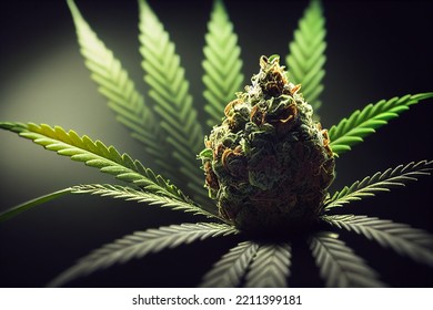 3D Illustration Of Cannabis Plant