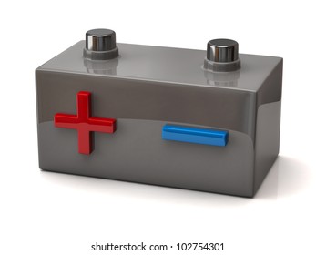 3d Illustration Of Car Battery