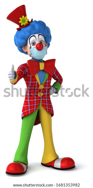 3d Illustration Cartoon Character Mask Stock Illustration 1681353982 ...