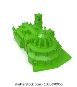 3d illustration of cathedral