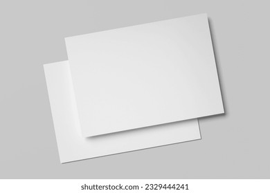 3D illustration Certificate mockup blank