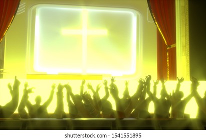 3D Illustration of a Christmas concept worship and praise God - Powered by Shutterstock