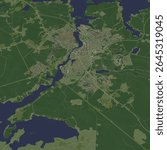 3D illustration of city and urban in Kajaani Finland