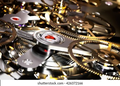 3D illustration - clockwork