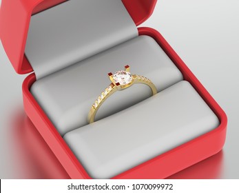 gold ring with box