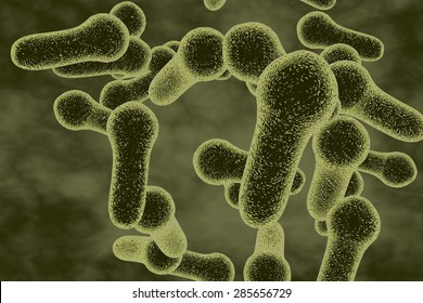 3D Illustration Of Clostridium Bacteria Which Causes Tetanus, Botulism, Gas Gangrene And Wound Infection